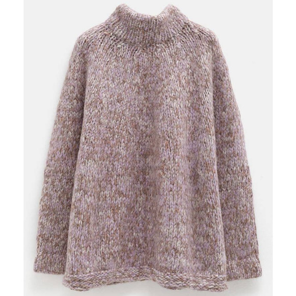 Lauren Manoogian Size 2 Medium Handknit Marl Pullover Sweater Spice/Violet NWT - Picture 3 of 16